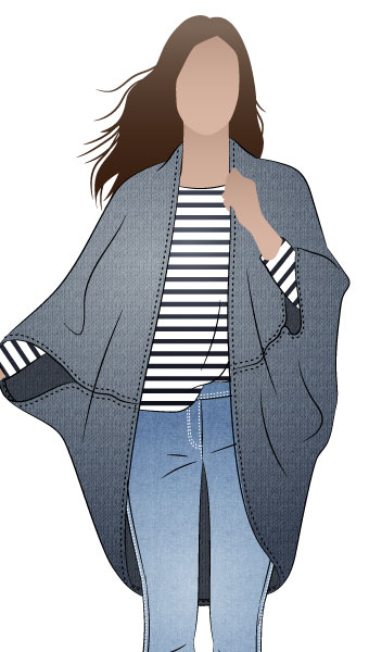Salma Wrap by Style Arc - Cocoon shaped wrap