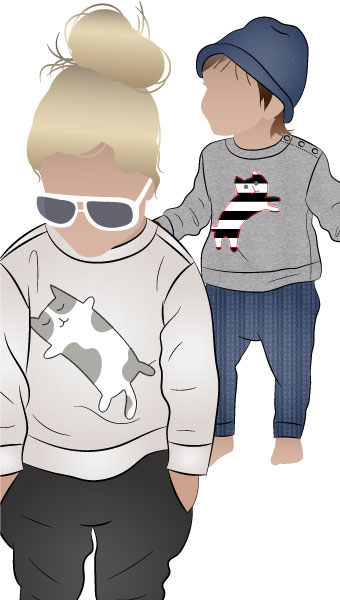 Sammi Sweatshirt By Style Arc - Basic unisex sweatshirt pattern for children