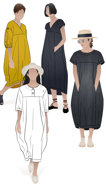 Sydney Designer Dress + Extension Pack Bundle By Style Arc - You'll have so many stylish options to sew when you combine the Sydney Designer Dress and the Sydney Dress Extension Pack!