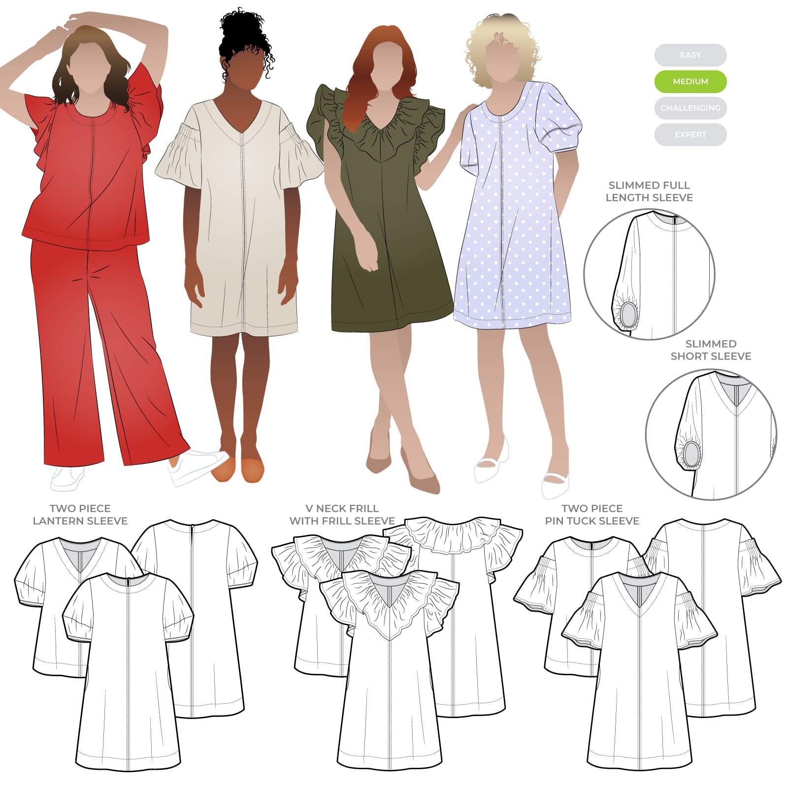 Zalia Woven Extension Pack Zalia Woven Extension Pack by Style Arc - Change up your Zalia Top or Dress with this extension pack featuring a neck frill option and four sleeve options which are interchangeable with the original Zalia Woven Top and Dress sleeves. These new options cannot be used without the original Zalia Woven Top and Dress pattern. Important note - you will also need the original Zalia Woven Top and Dress sewing pattern to use this extension pack.